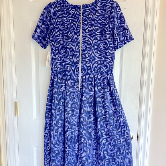 Blue Print LuLaRoe Amelia dress. New, never worn. - Picture 2 of 3